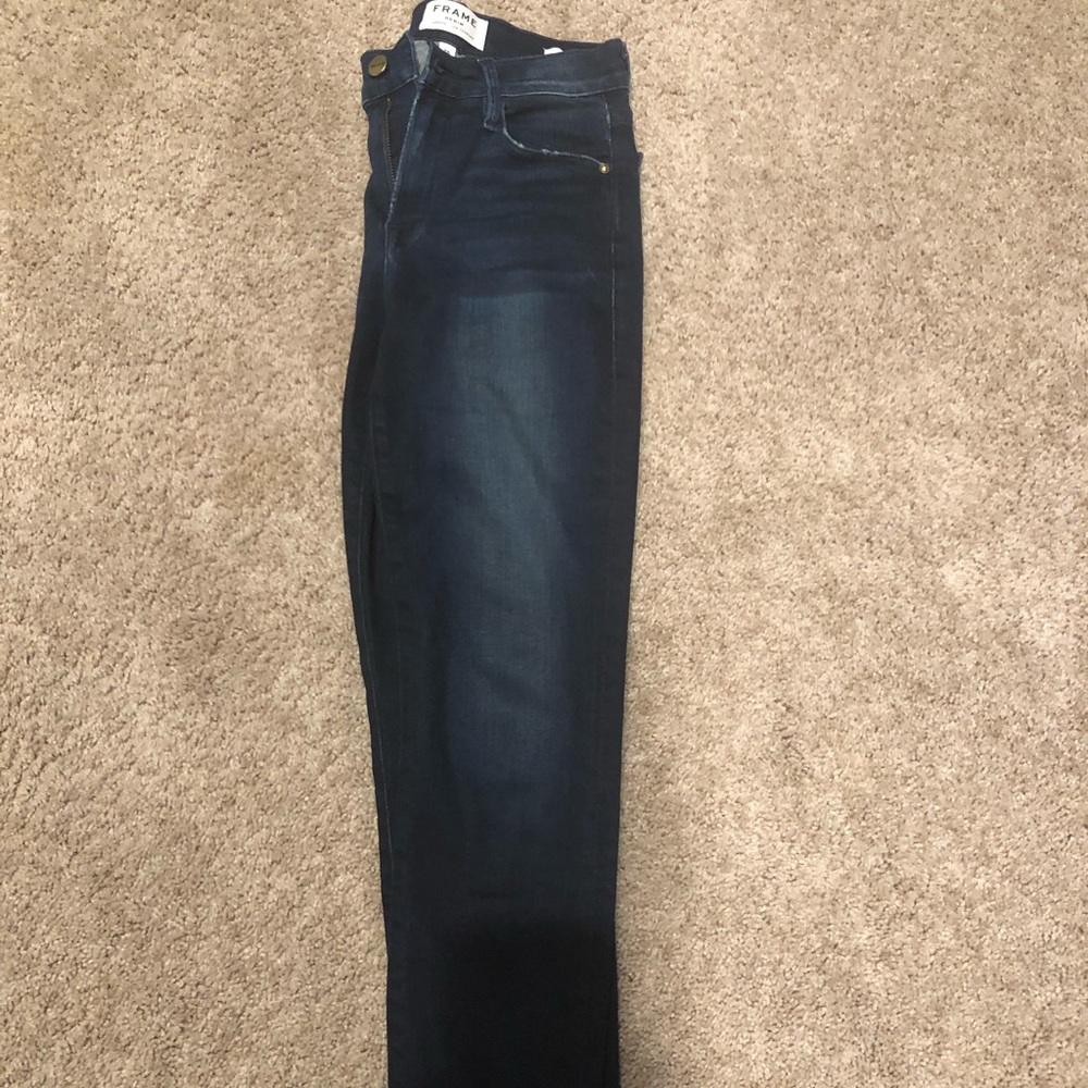 Frame high rise skinny swank